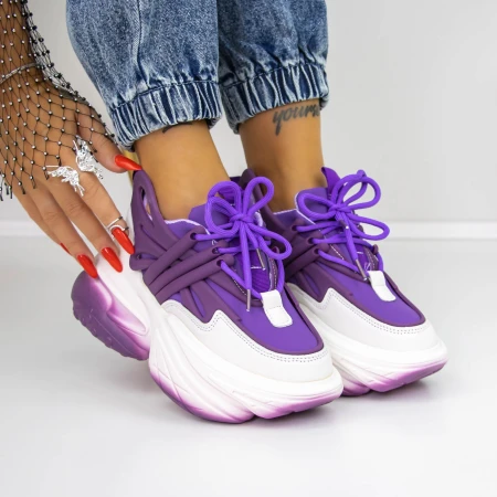 Pantofi Sport Dama cu Platforma 3WL5 Mov » MeiShop.Ro