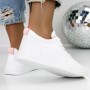 Pantofi Sport Dama 955 Alb-Roz Fashion