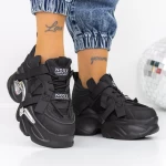 Pantofi Sport Dama cu Platforma 8252 Negru Mei