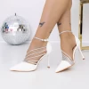 Pantofi Stiletto 3MZY1 Alb Mei