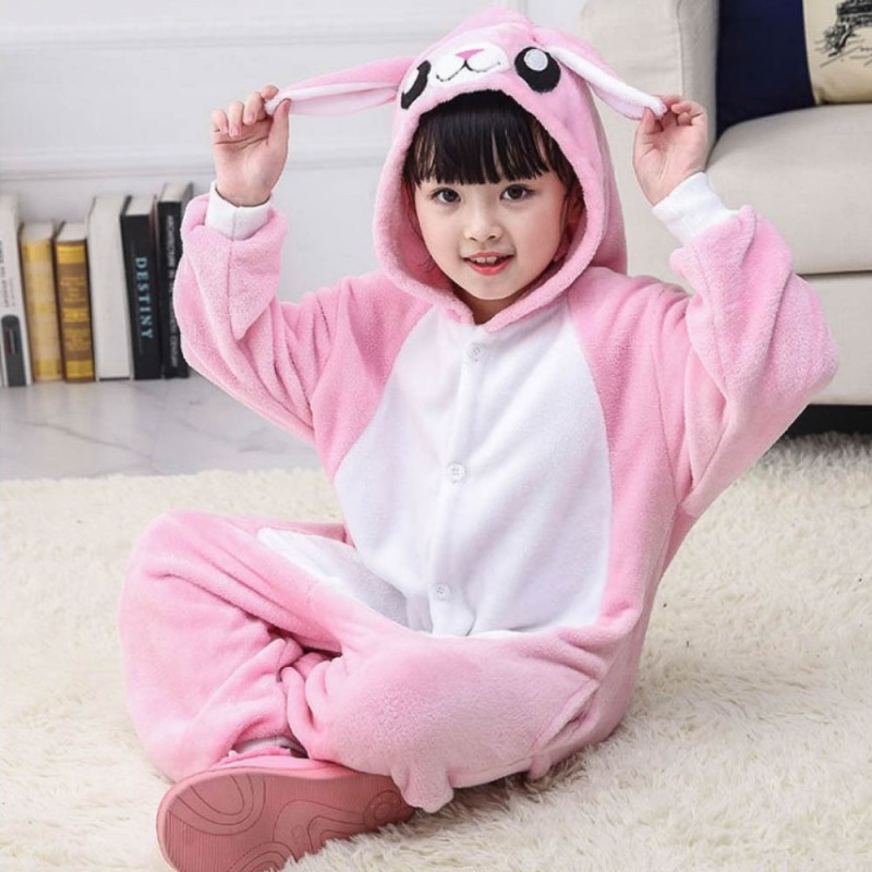 Pijama dintr-o bucata pentru copii Iepure GALA21-931 Roz | Galasun