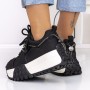 Pantofi Sport Dama cu Platforma 3SZ13 Negru | Mei