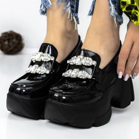 Pantofi cu Platforma 3WL87 Negru » MeiShop.Ro