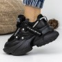 Pantofi Sport Dama cu Platforma 3WL102 Negru | Mei