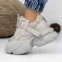 Pantofi Sport Dama cu Platforma 3WL102 Bej | Mei