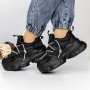 Pantofi Sport Dama cu Platforma 3WL150 Negru » MeiShop.Ro