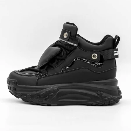 Pantofi Sport Dama cu Platforma 3YJA5 Negru » MeiShop.Ro