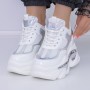Pantofi Sport Dama cu Platforma 3WL132 Alb | Mei