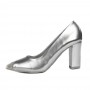 Pantofi cu Toc gros 3XKK69 Argintiu | Mei