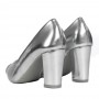 Pantofi cu Toc gros 3XKK69 Argintiu » MeiShop.Ro