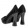 Pantofi cu Toc gros 3DC33 Negru | Mei
