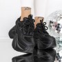 Pantofi Sport Dama cu Platforma 3SJN26 Negru | Mei