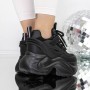 Pantofi Sport Dama cu Platforma 3SJN26 Negru | Mei