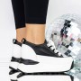 Pantofi Sport Dama cu Platforma 3SJN29 Negru | Mei
