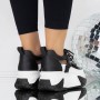 Pantofi Sport Dama cu Platforma 3WL100 Negru | Mei