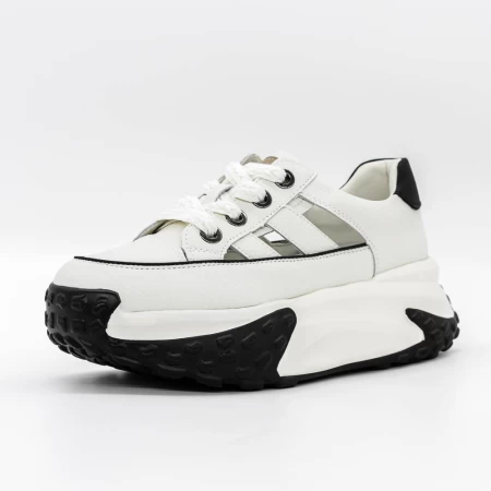 Pantofi Sport Dama cu Platforma 9071-1 Crem » MeiShop.Ro
