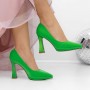 Pantofi cu Toc gros 3DC33 Verde | Mei