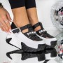Pantofi Sport Dama cu Platforma 3WL80 Negru | Mei