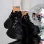 Pantofi Sport Dama cu Platforma 3SJN33 Negru | Mei