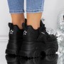 Pantofi Sport Dama cu Platforma 3SJN36 Negru | MEI