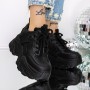 Pantofi Sport dama cu Platforma 3SJN58 Negru | Mei