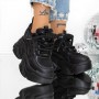 Pantofi Sport dama cu Platforma 3SJN61 Negru | Mei