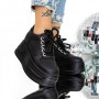 Pantofi Sport dama cu Platforma 3SJN65 Negru | Mei