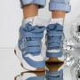 Sneakers Dama 3JF29 Argintiu-Albastru » MeiShop.Ro