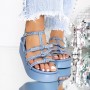 Sandale Dama cu Talpa Joasa 3HXS59 Albastru | Mei
