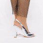 Pantofi Dama cu Toc 3KV37 Argintiu | Mei