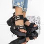 Sandale Dama cu Platforma 3WL213 Negru | Mei