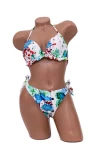 Costum de Baie Dama 3 Piese F88 Alb-Albastru-Verde Meina