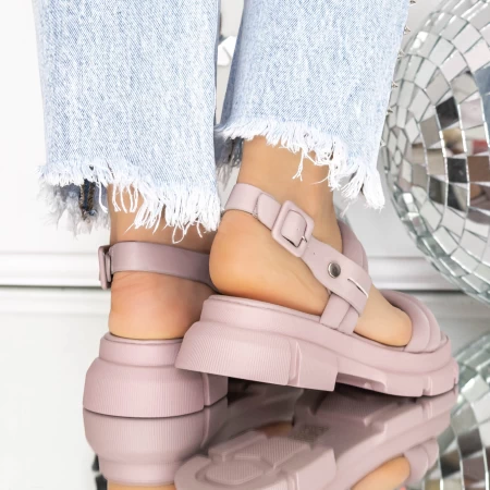Sandale Dama cu Platforma 3LN3 Roz inchis » MeiShop.Ro