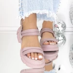 Sandale Dama cu Platforma 3LN3 Roz inchis | Mei