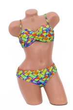 Costum de Baie Dama 2 Piese F03-1 Verde-Portocaliu » MeiShop.Ro