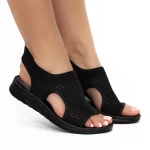 Sandale Dama PU-1111 Negru » MeiShop.Ro