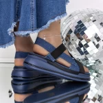Sandale Dama cu Platforma 3GZ65 Jeans Blue » MeiShop.Ro