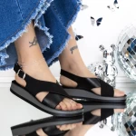 Sandale Dama cu Talpa Joasa 3GZ32 Negru » MeiShop.Ro