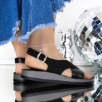 Sandale Dama cu Talpa Joasa 3GZ32 Negru » MeiShop.Ro
