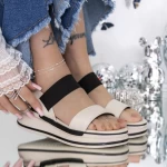 Sandale Dama cu Platforma 3GZ75 Bej » MeiShop.Ro