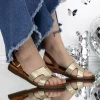 Sandale Dama cu Talpa Joasa 3GZ30 Auriu | Mei