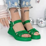 Sandale Dama cu Platforma 3H18 Verde » MeiShop.Ro