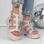 Sandale Dama cu Talpa Joasa 3HXS51 Roz » MeiShop.Ro