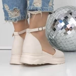 Sandale Dama cu Platforma 3H21 Bej » MeiShop.Ro