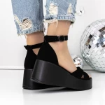 Sandale Dama cu Platforma 3Y12 Negru » MeiShop.Ro