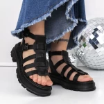 Sandale Dama cu Talpa Joasa 3HXS52 Negru » MeiShop.Ro