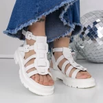 Sandale Dama cu Talpa Joasa 3HXS52 Alb » MeiShop.Ro