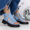 Sandale Dama cu Talpa Joasa 3HXS52 Albastru | Mei