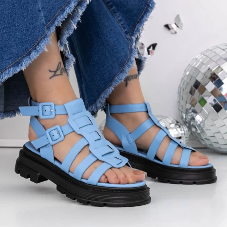 Sandale Dama cu Talpa Joasa 3HXS52 Albastru » MeiShop.Ro