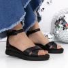Sandale Dama cu Platforma 3GZ56 Negru | Mei